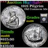 Image 1 : ***Auction Highlight*** 1921 Pilgrim Old Commem Half Dollar 50c Graded GEM+ Unc By USCG (fc)