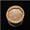 Image 3 : Mixed small cents 1c orig shotgun roll, 1917-s Wheat Cent, 1889 Indian Cent other end