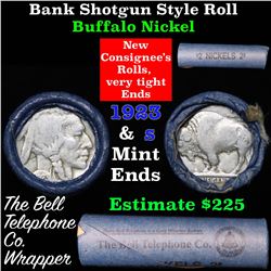 Buffalo Nickel Shotgun Roll in Old Bank Style 'Bell Telephone'  Wrapper 1923 & s Mint Ends