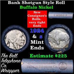Buffalo Nickel Shotgun Roll in Old Bank Style 'Bell Telephone'  Wrapper 1924 & s Mint Ends