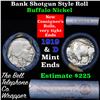 Image 1 : Buffalo Nickel Shotgun Roll in Old Bank Style 'Bell Telephone'  Wrapper 1919 & d Mint Ends