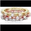 Image 1 : Sterling Silver Milgraine Tricolor Stack Ring size 9