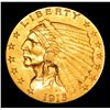 Image 2 : ***Auction Highlight*** 1915-p Gold Indian Quarter Eagle $2 1/2 Graded Select Unc By USCG (fc)