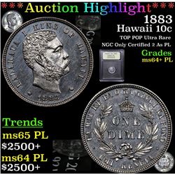 ***Auction Highlight*** 1883 Old Commem Dime 10c Graded Choice Unc+ PL By USCG (fc)
