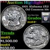 Image 1 : ***Auction Highlight*** 1921 Alabama 2X2 Old Commem Half Dollar 50c Graded Choice+ Unc By USCG (fc)