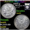 Image 1 : ***Auction Highlight*** 1893-p Morgan Dollar $1 Graded Select Unc By USCG (fc)