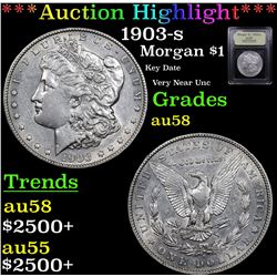 ***Auction Highlight*** 1903-s Morgan Dollar $1 Graded Choice AU/BU Slider By USCG (fc)