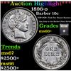 Image 1 : * Highlight Of Entire Auction* 1896-o Barber Dime 10c Graded GEM++ Unc By USCG (fc)