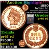 Image 1 : ***Auction Highlight*** 1880 Indian Cent 1c Graded Gem++ Proof Red By USCG (fc)