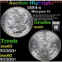 ***Auction Highlight*** 1884-s Morgan Dollar $1 Graded Select Unc By USCG (fc)