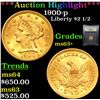 Image 1 : ***Auction Highlight*** 1900-p Gold Liberty Quarter Eagle $2 1/2 Graded Select+ Unc By USCG (fc)