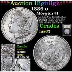 ***Auction Highlight*** 1886-o Morgan Dollar $1 Graded Select Unc By USCG (fc)