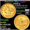 Image 1 : ***Auction Highlight*** 1906-p Gold Liberty Quarter Eagle $2 1/2 Graded GEM+ Unc By USCG (fc)