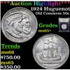 Image 1 : ***Auction Highlight*** 1924 Huguenot Old Commem Half Dollar 50c Graded GEM+ Unc By USCG (fc)