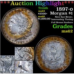 ***Auction Highlight*** 1897-o Morgan Dollar $1 Grades Select Unc (fc)