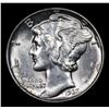 Image 2 : 1937-p Mercury Dime 10c Grades Select+ Unc