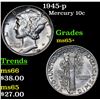 Image 1 : 1945-p Mercury Dime 10c Grades GEM+ Unc