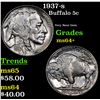 Image 1 : 1937-s Buffalo Nickel 5c Grades Choice+ Unc