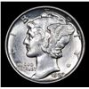 Image 2 : 1929-p Mercury Dime 10c Grades Select+ Unc