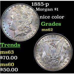 1885-p Morgan Dollar $1 Grades Select Unc