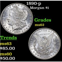 1890-p Morgan Dollar $1 Grades Select Unc