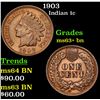 Image 1 : 1903 Indian Cent 1c Grades Select+ Unc BN