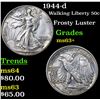 Image 1 : 1944-d Walking Liberty Half Dollar 50c Grades Select+ Unc