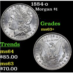 1884-o Morgan Dollar $1 Grades Select+ Unc