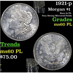 1921-p Morgan Dollar $1 Grades Unc PL