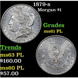 1879-s Morgan Dollar $1 Grades Unc+ PL