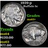 Image 1 : 1929-p Buffalo Nickel 5c Grades Select+ Unc