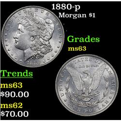1880-p Morgan Dollar $1 Grades Select Unc