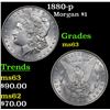Image 1 : 1880-p Morgan Dollar $1 Grades Select Unc