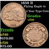Image 1 : 1858 ll Flying Eagle Cent 1c Grades vf++