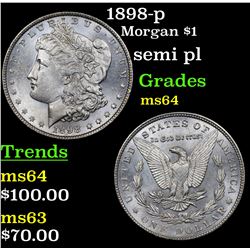 1898-p Morgan Dollar $1 Grades Choice Unc