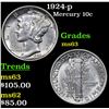 Image 1 : 1924-p Mercury Dime 10c Grades Select Unc