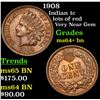 Image 1 : 1908 Indian Cent 1c Grades Choice+ Unc BN