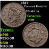Image 1 : 1817 Coronet Head Large Cent 1c Grades vf++
