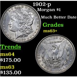 1902-p Morgan Dollar $1 Grades Select+ Unc