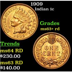 1909 Indian Cent 1c Grades Select+ Unc RD