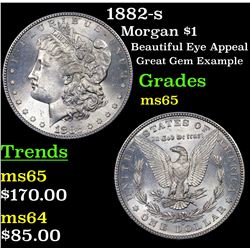 1882-s Morgan Dollar $1 Grades GEM Unc