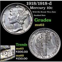 1918/1918-d Mercury Dime 10c Grades Select Unc