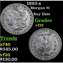 1892-s Morgan Dollar $1 Grades vf++