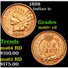 Image 1 : 1898 Indian Cent 1c Grades Select+ Unc RD