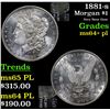Image 1 : 1881-s Morgan Dollar $1 Grades Choice Unc+ PL