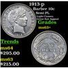 Image 1 : 1913-p Barber Dime 10c Grades Select+ Unc