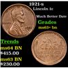 Image 1 : 1921-s Lincoln Cent 1c Grades Select+ Unc BN