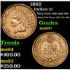 Image 1 : 1862 Indian Cent 1c Grades Select+ Unc