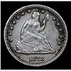 Image 2 : 1878-cc Seated Liberty Quarter 25c Grades xf