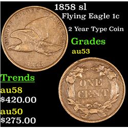 1858 sl Flying Eagle Cent 1c Grades Select AU